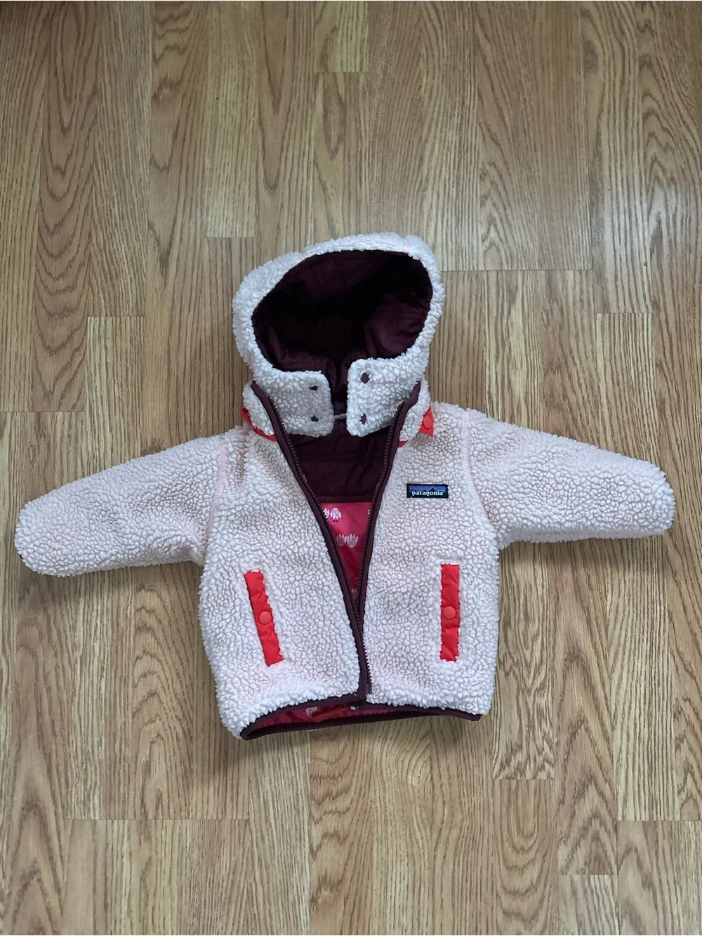 Patagonia Tribbles reversible jacket owl print 6/12M